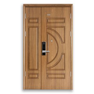 Cửa thép vân gỗ 2 cánh 128