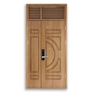 Cửa thép vân gỗ 2 cánh 128L