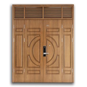Cửa thép vân gỗ 2 cánh GLX STEEL 127